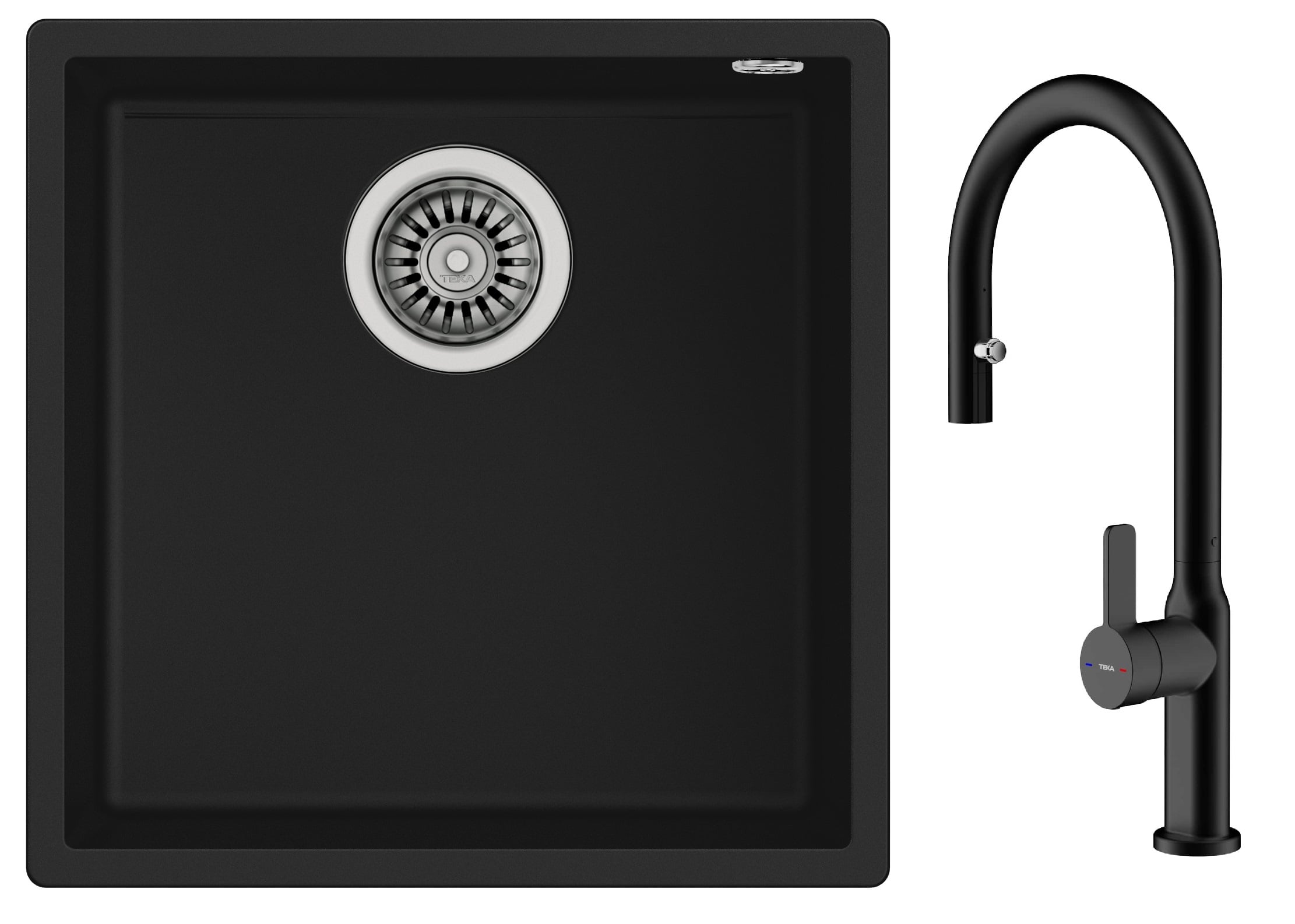 Sada dřez Tegranit Teka Square 115230025, kuchyňská baterie Teka Oval 116020015
