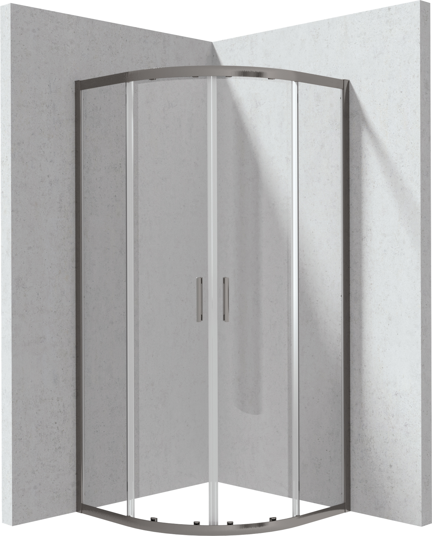 Deante Funkia Evo sprchový kout 90x90 cm půlkulatá grafitová /průhledné sklo KYP_D099P