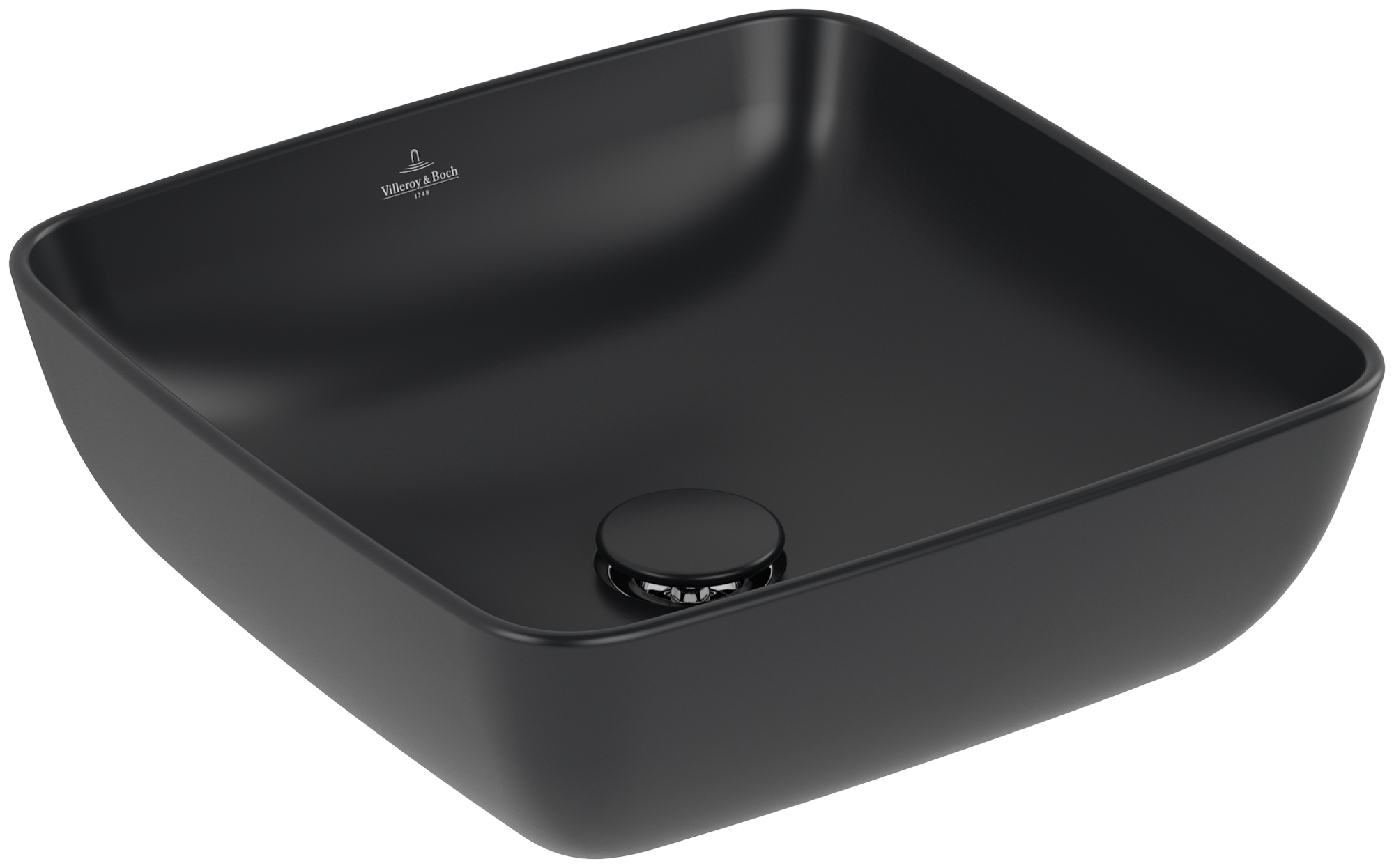 Villeroy & Boch Artis umyvadlo 41x41 cm čtvercový na pult černá 417841R7