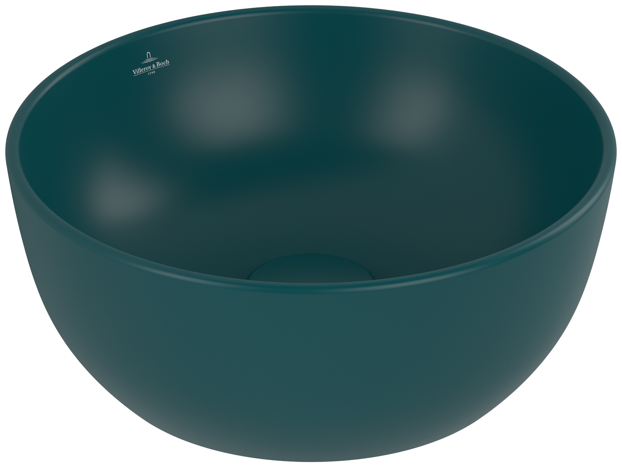 Villeroy & Boch Artis umyvadlo 32.5x32.5 cm kulatý na pult zelená matný 438932TE