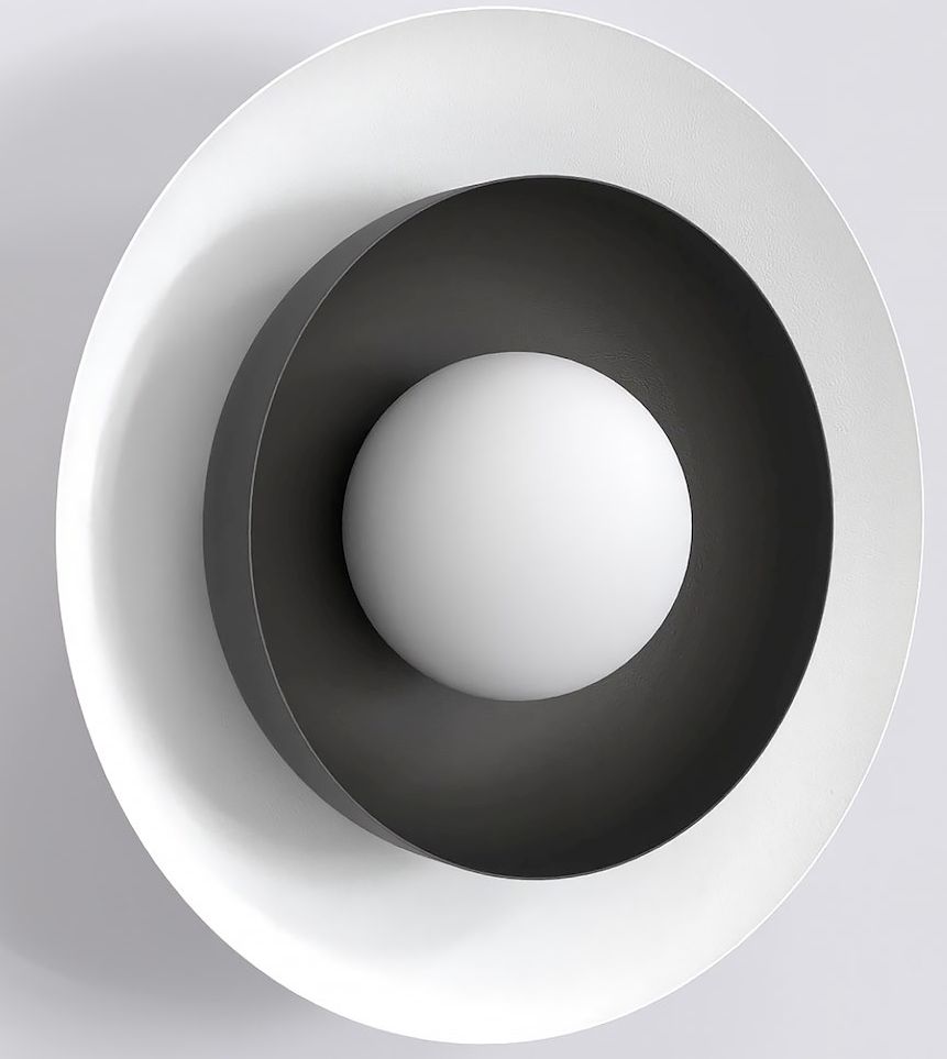 Emibig Poppi nástěnné svítidlo 1x8 W bílá-černá 1521/K1