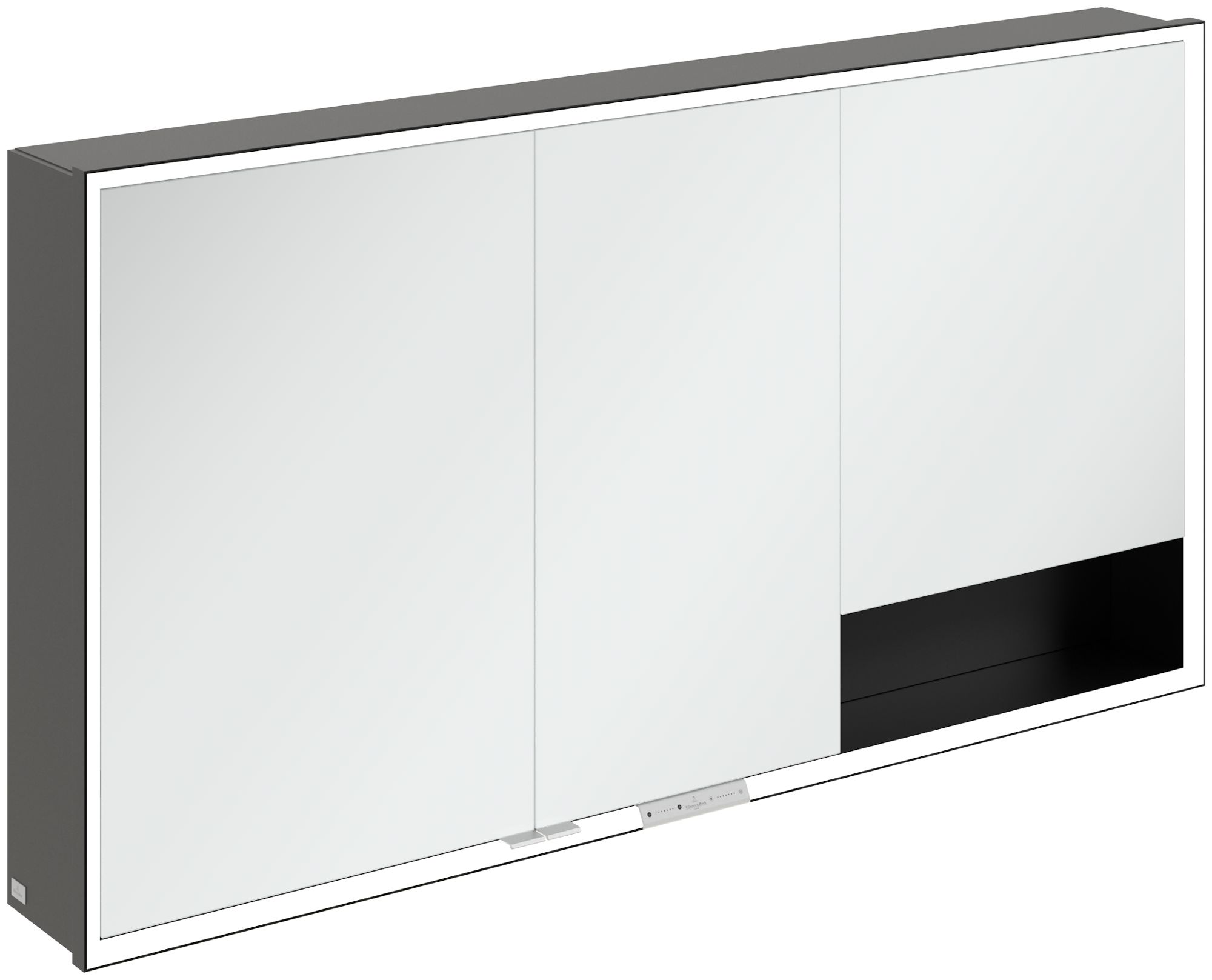 Villeroy & Boch My View+ skříňka 140x16.8x75 cm se zrcadlem černá B4811400