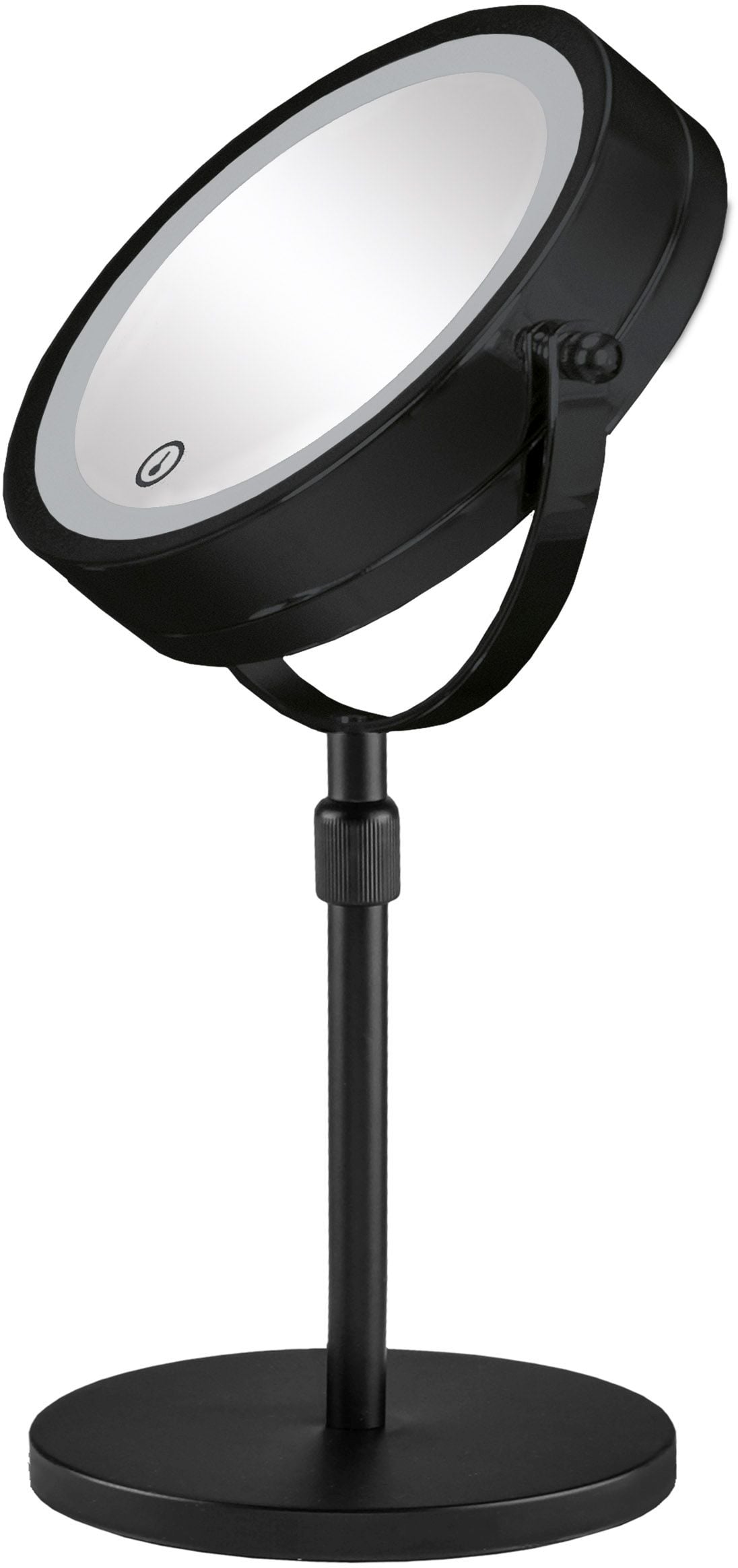 Kleine Wolke LED Mirror kosmetické zrcátko 20.5x37 cm kulatý s osvětlením stříbrná 8507926886