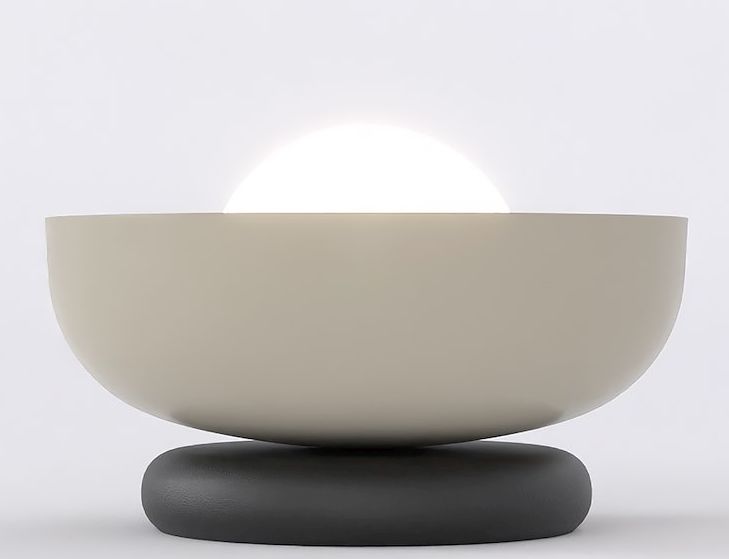 Emibig Ozzy stolní lampa 1x8 W černá-béžová 1517/LN1