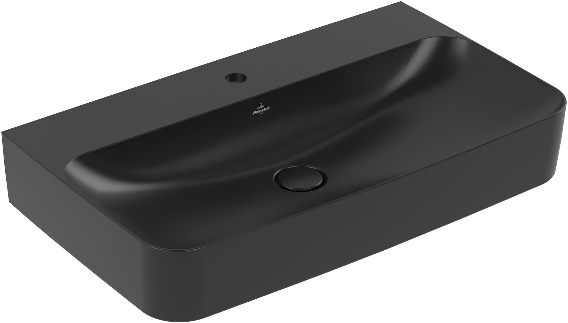 Villeroy & Boch Finion umyvadlo 80x47 cm obdélníkový klasický-nábytkový černá 41688CR7