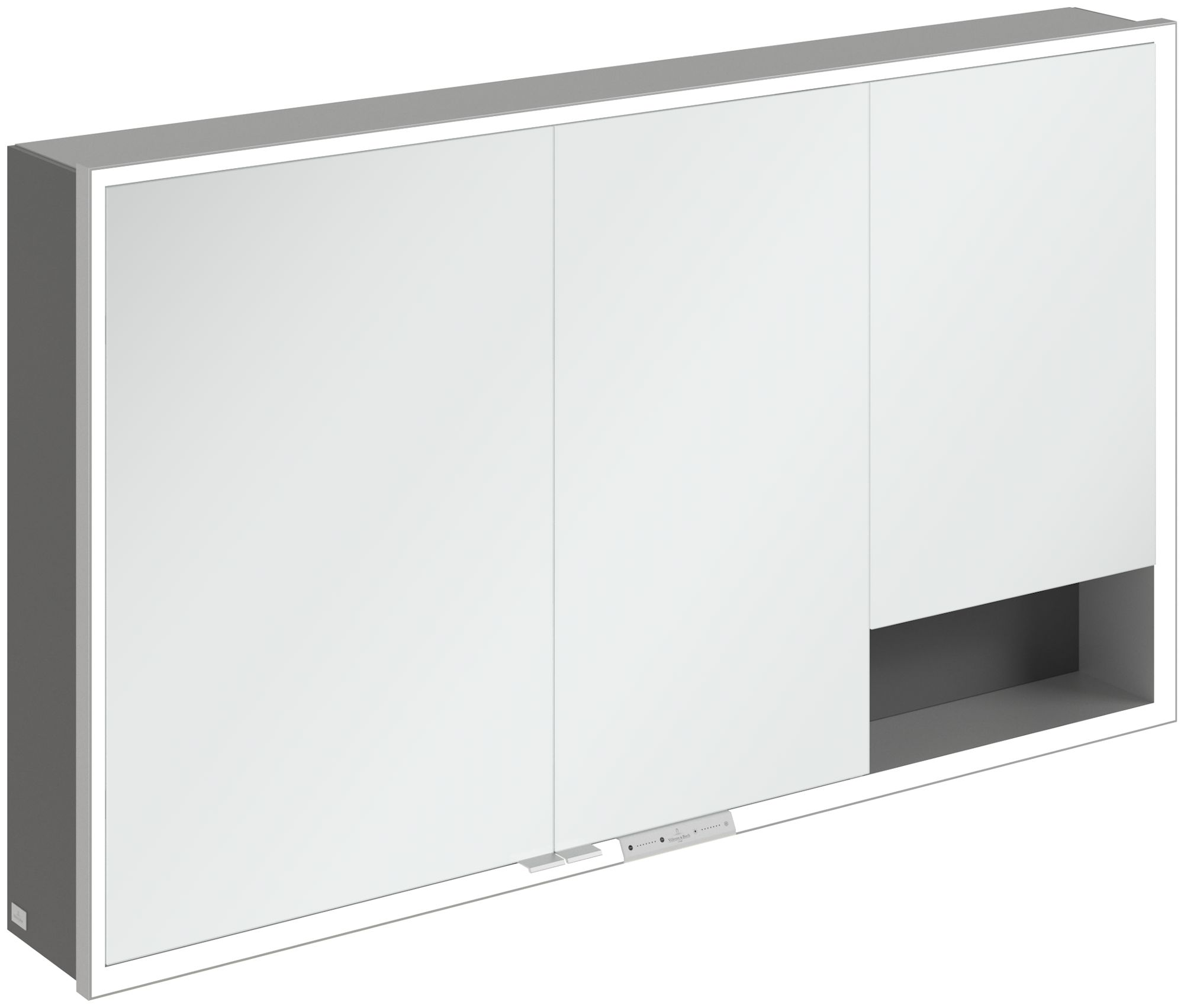 Villeroy & Boch My View+ skříňka 130x16.8x75 cm se zrcadlem grafitová A48113VR