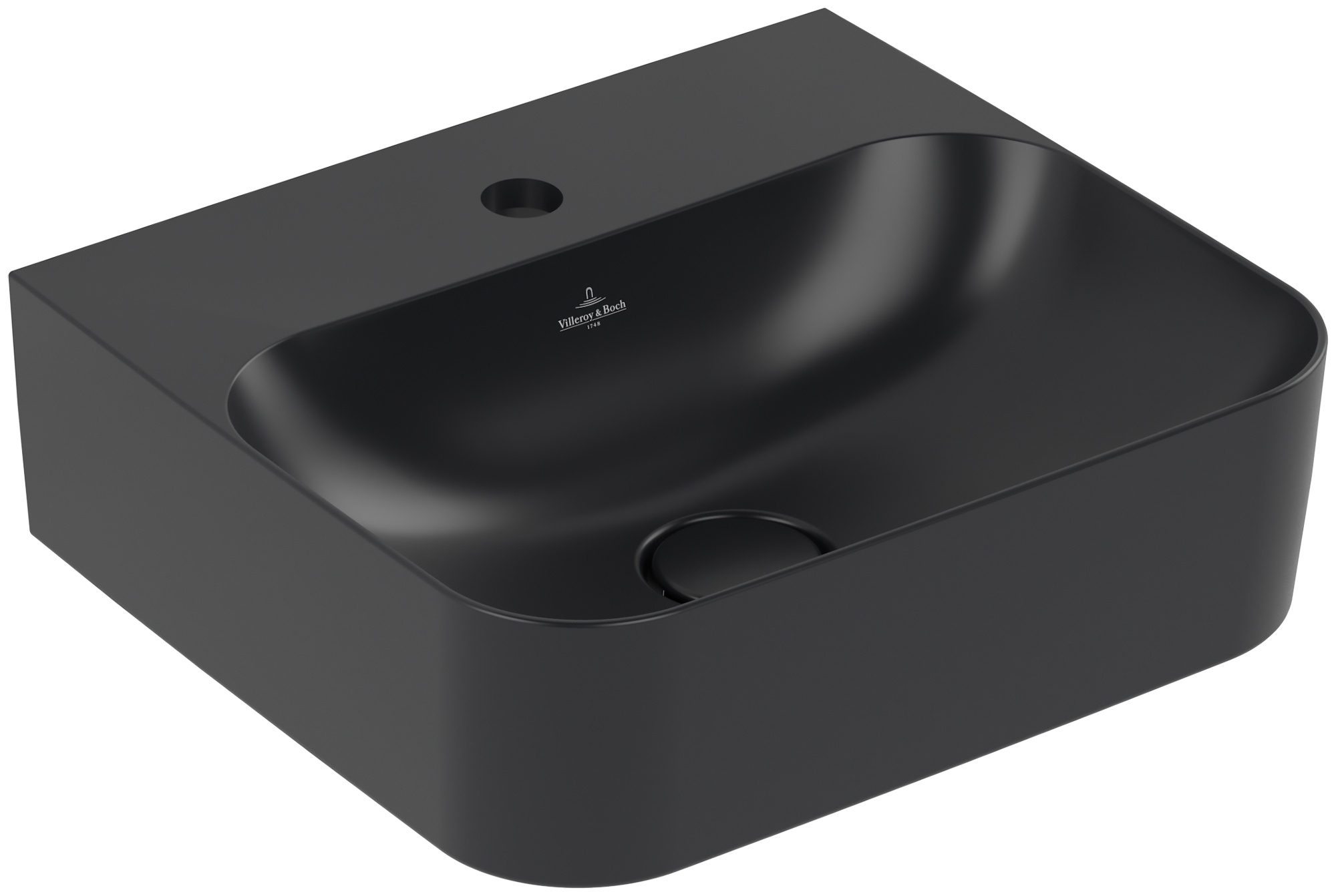 Villeroy & Boch Finion umyvadlo 43x39 cm obdélníkový klasický černá matný 436443R7