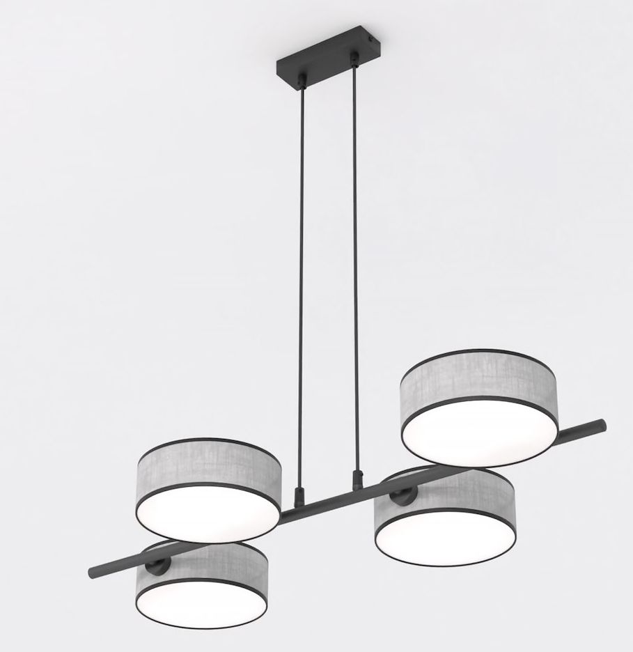 Emibig Drumz závěsné svítidlo 4x10 W šedá/popelavá 1564/4