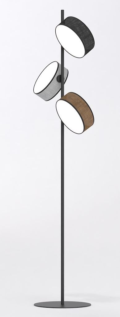 Emibig Drumz stojací lampa 3x10 W černá-šedá-béžová 1566/LP3