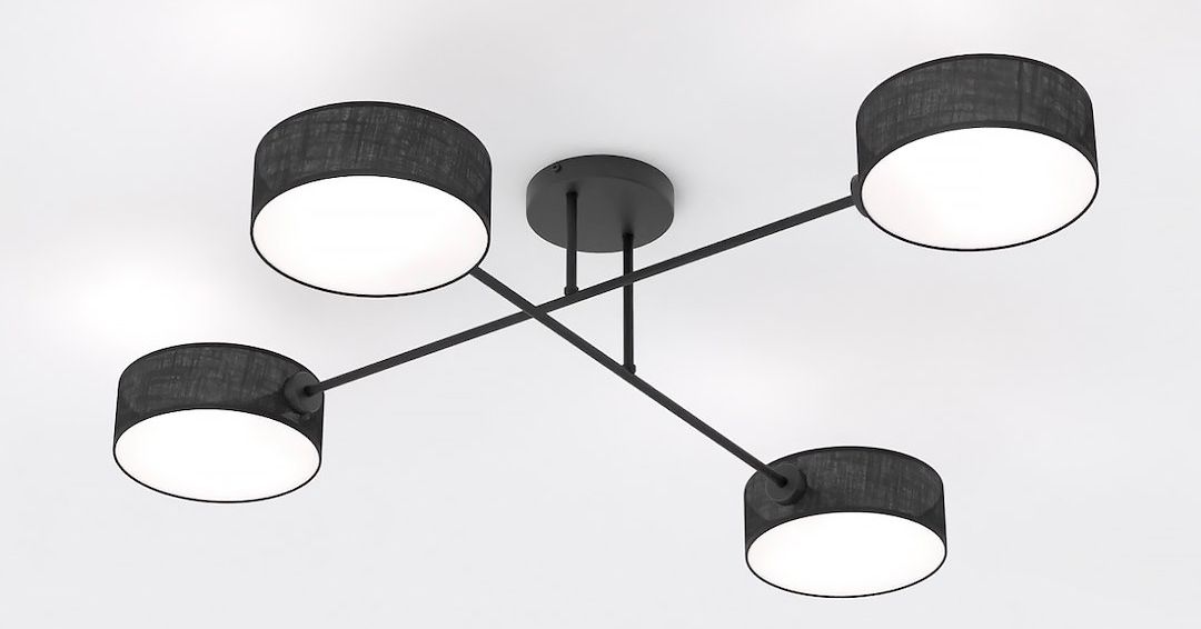 Emibig Maga stropní světlo 4x10 W černá 1568/4