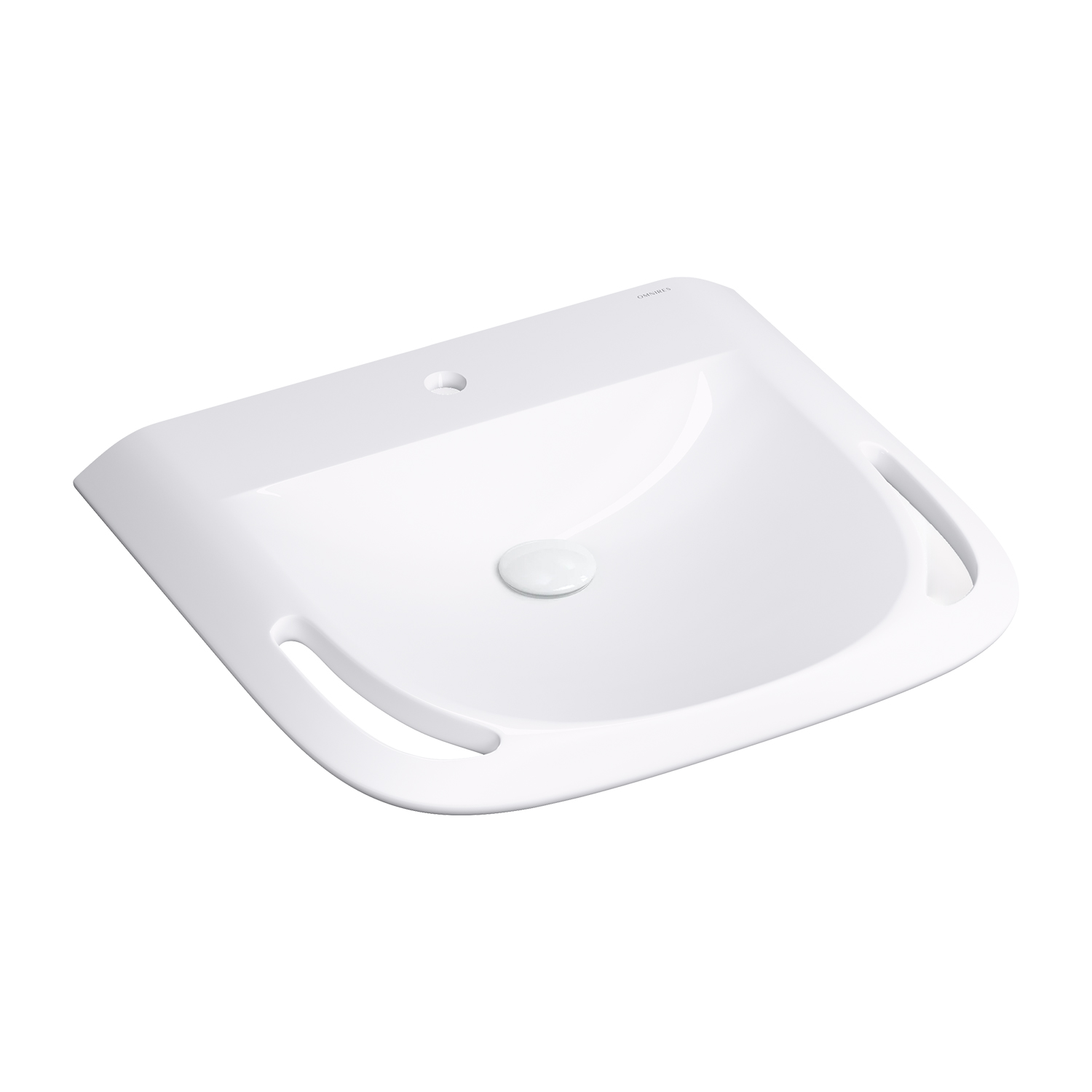 Omnires Hold M+ umyvadlo 60x55 cm klasický pro osoby se zdravotním postižením bílá HOLDUWBP