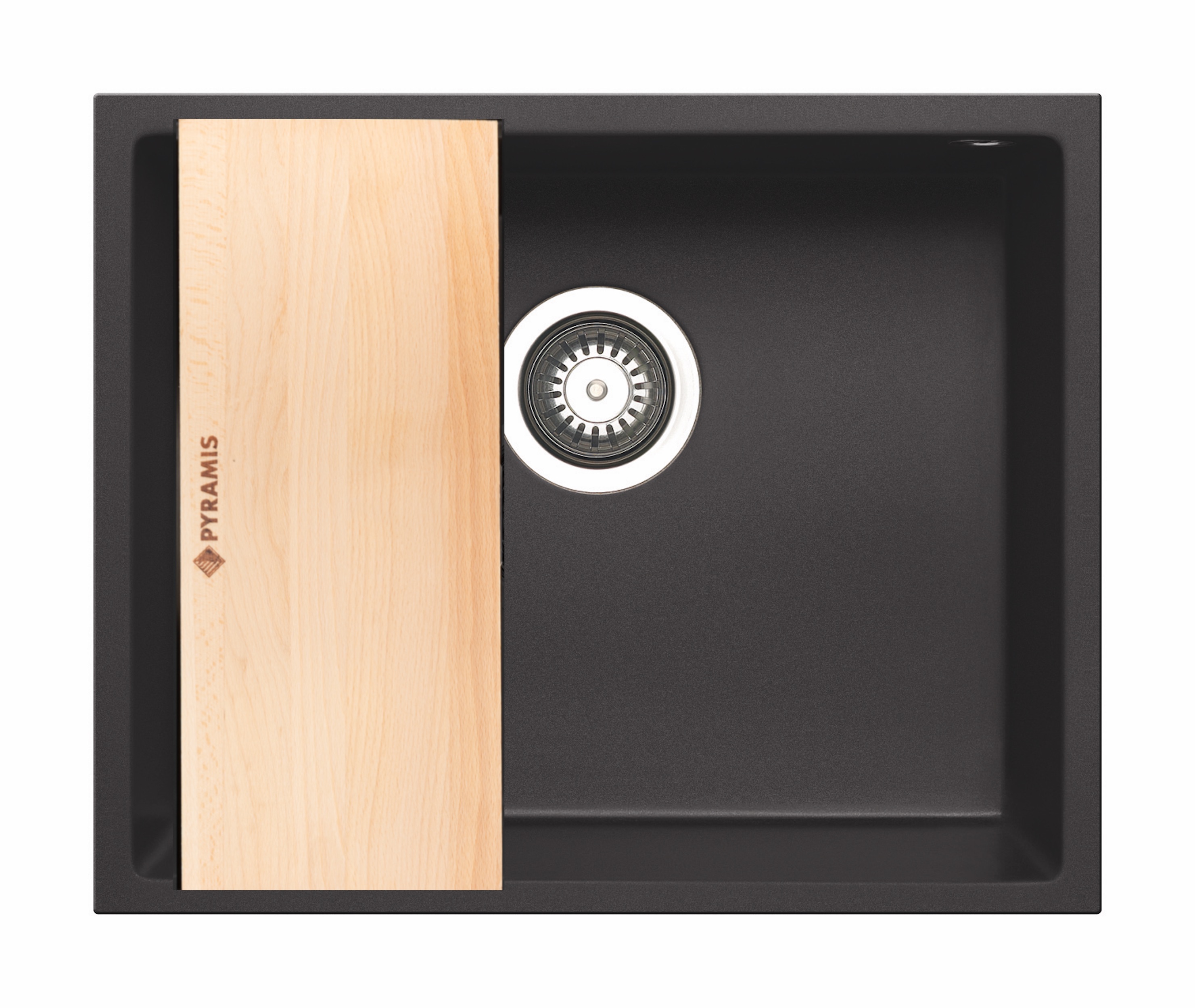 Pyramis Tetragon závěsný dřez 50x40 cm černá 070217501D