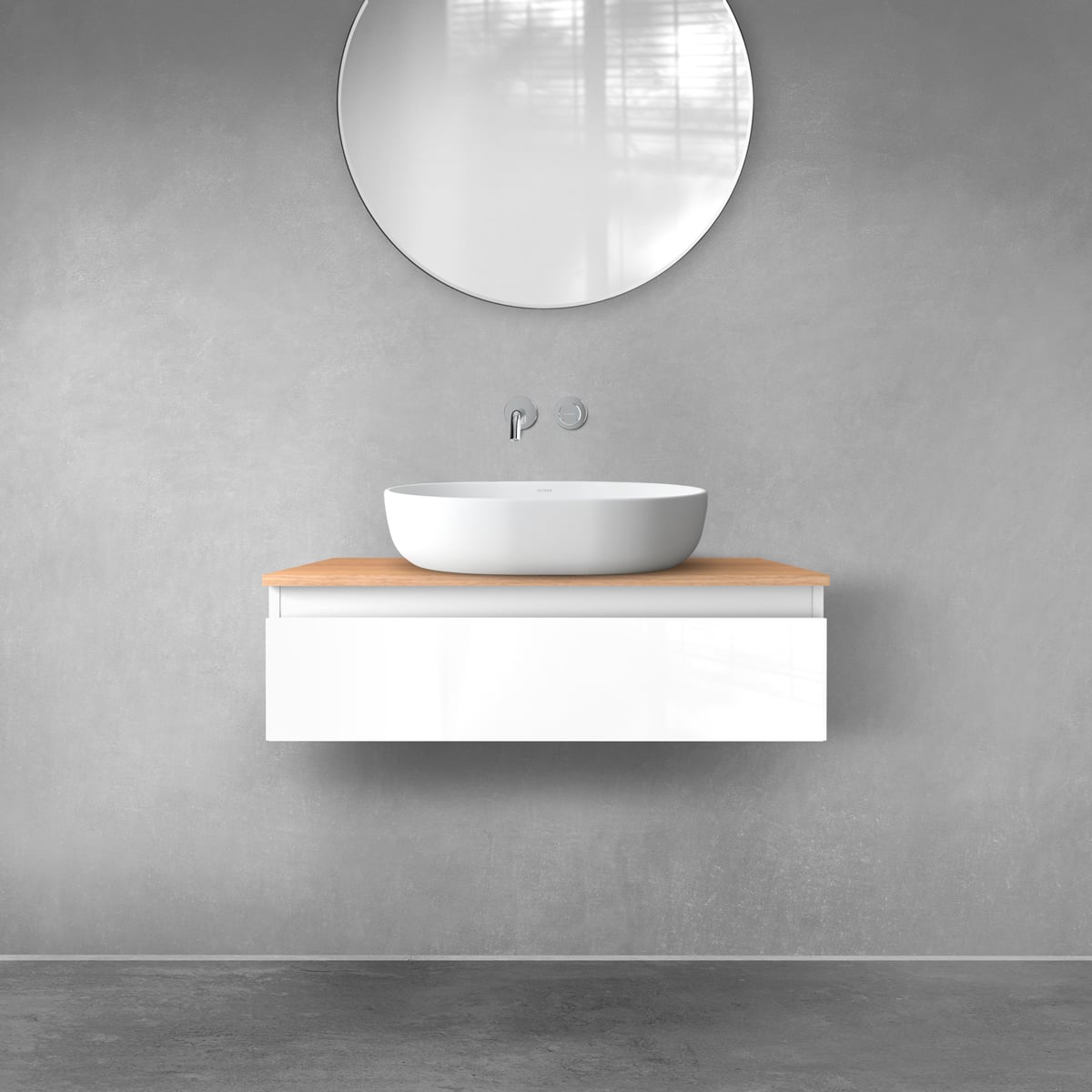 Sada skříňka Oltens Vernal 60010000, deska na skříňku Oltens Vernal 63017060