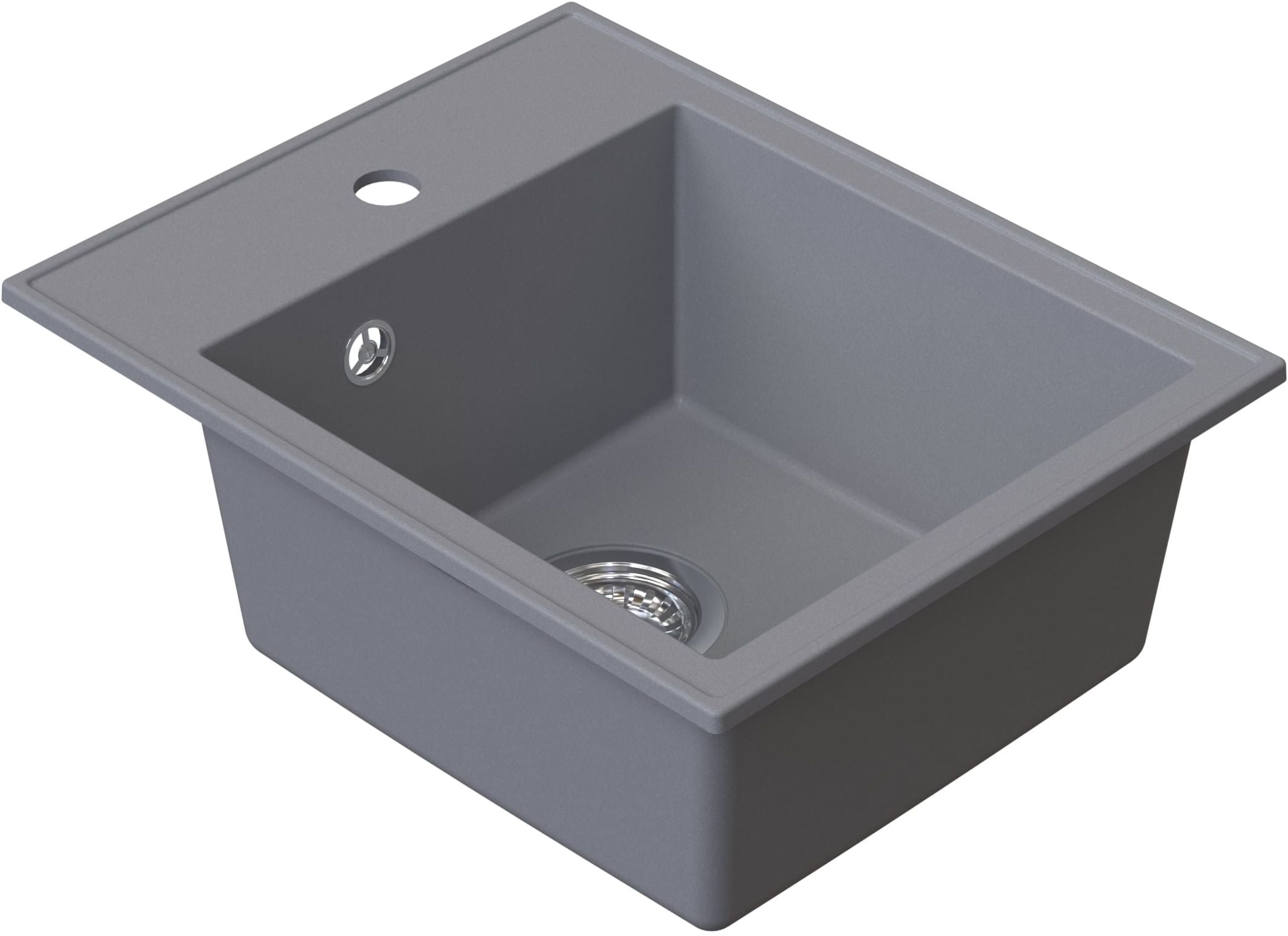Ruvetti Pino granitový dřez 50x40 cm šedá/grafitová/onyx 3001PI_GR40_W