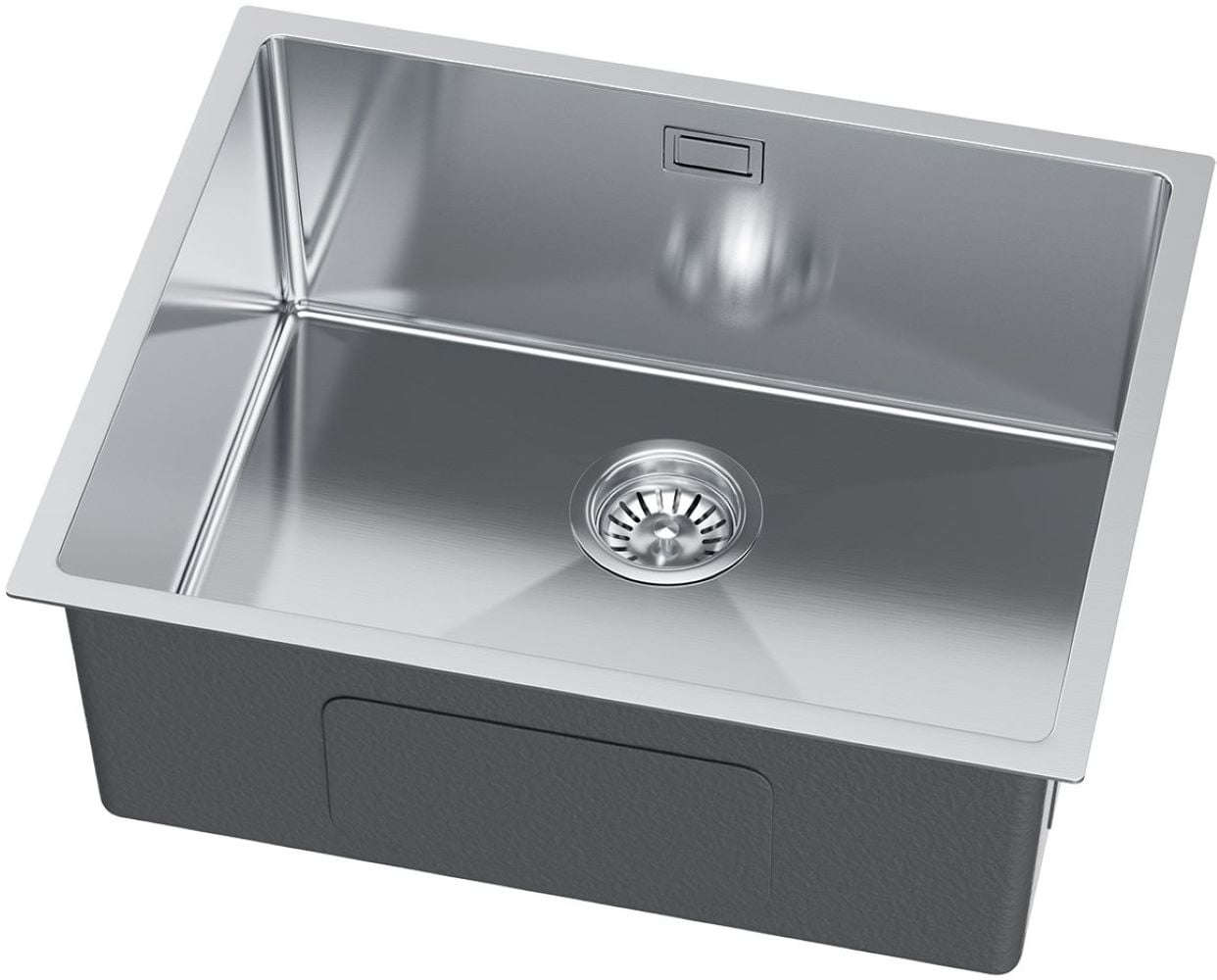 Ruvetti Stelio ocelový dřez se sifonem 54x44 cm ocel 5001S_BS60_P