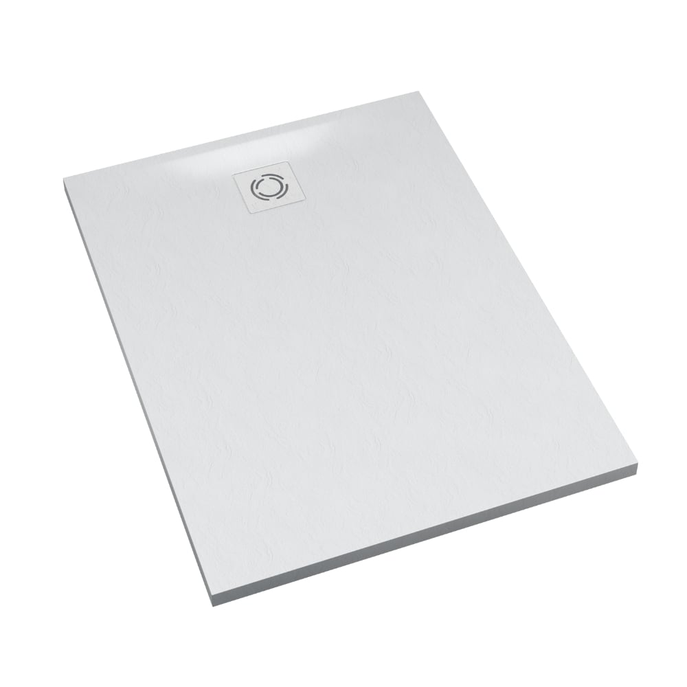 Schedline Magnific White Stone obdélníková sprchová vanička + mřížka 140x90 cm bílá 3SP.M1K-90140/B/ST-M9/B/ST