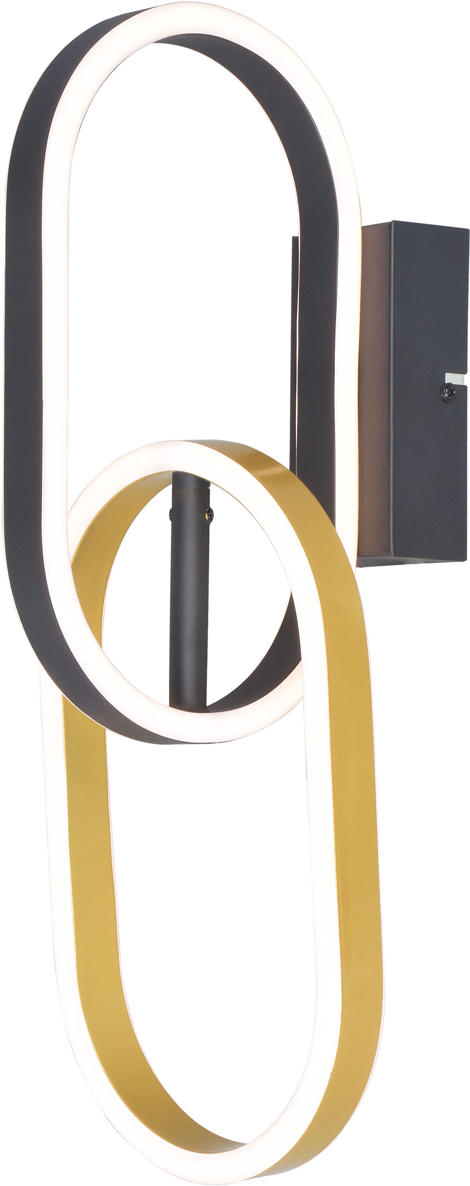 Zuma Line Ravon nástěnné svítidlo 1x12 W černá-zlatá 003064-034705