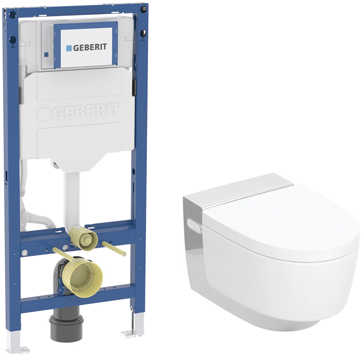 Sada bidetové wc Geberit AquaClean 146.210.21.1, podomítkový WC modul Geberit Duofix 111.320.00.6
