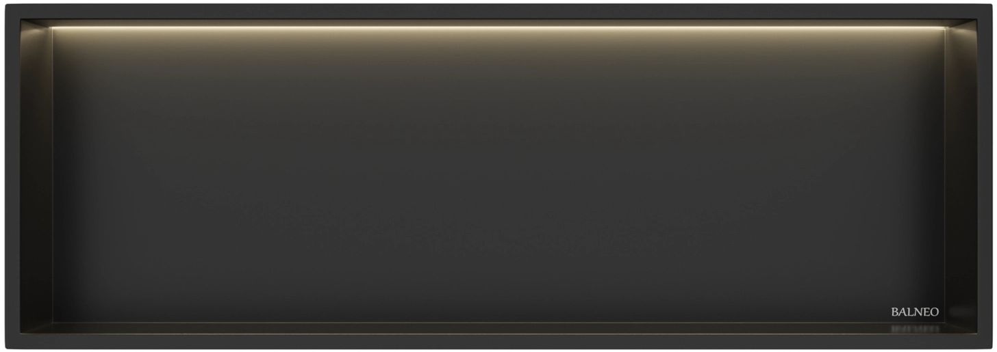Balneo Wall Box zápustná polička 90 cm černá B0101020109-3