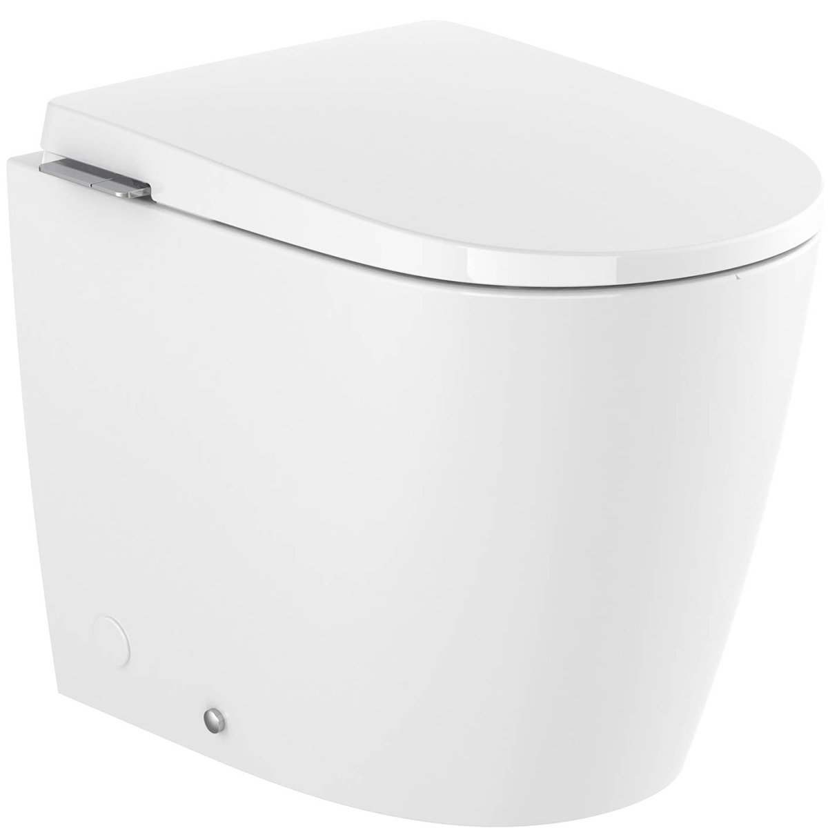 Roca Avant wc mísa se sedátkem s pomalým sklápěním stojícístativ bez splachovacího kruhu s vírovým splachováním bílá lesk A80336MS0W