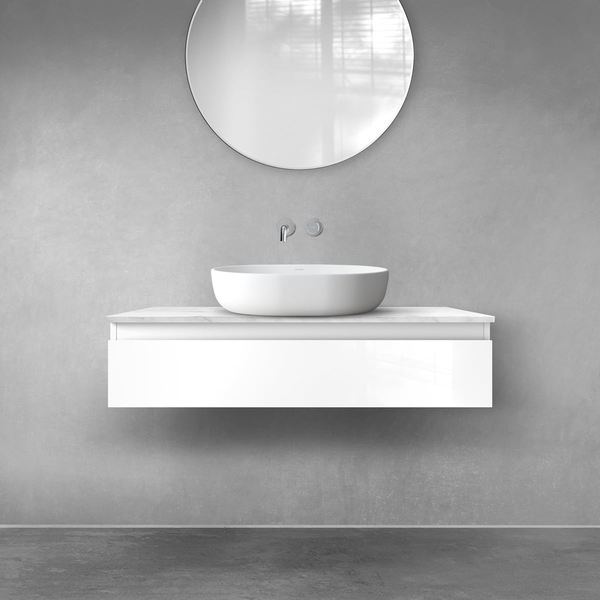 Sada skříňka Oltens Vernal 60011000, deska na skříňku Oltens Tera 63026990