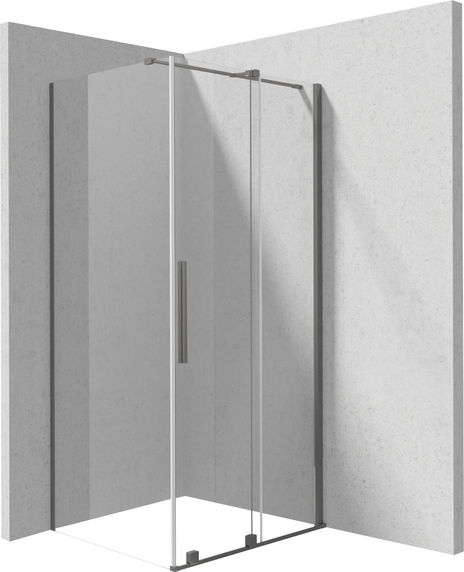 Deante Prizma sprchový kout 100x80 cm obdélníkový matný/průhledné sklo KPNDP10S08