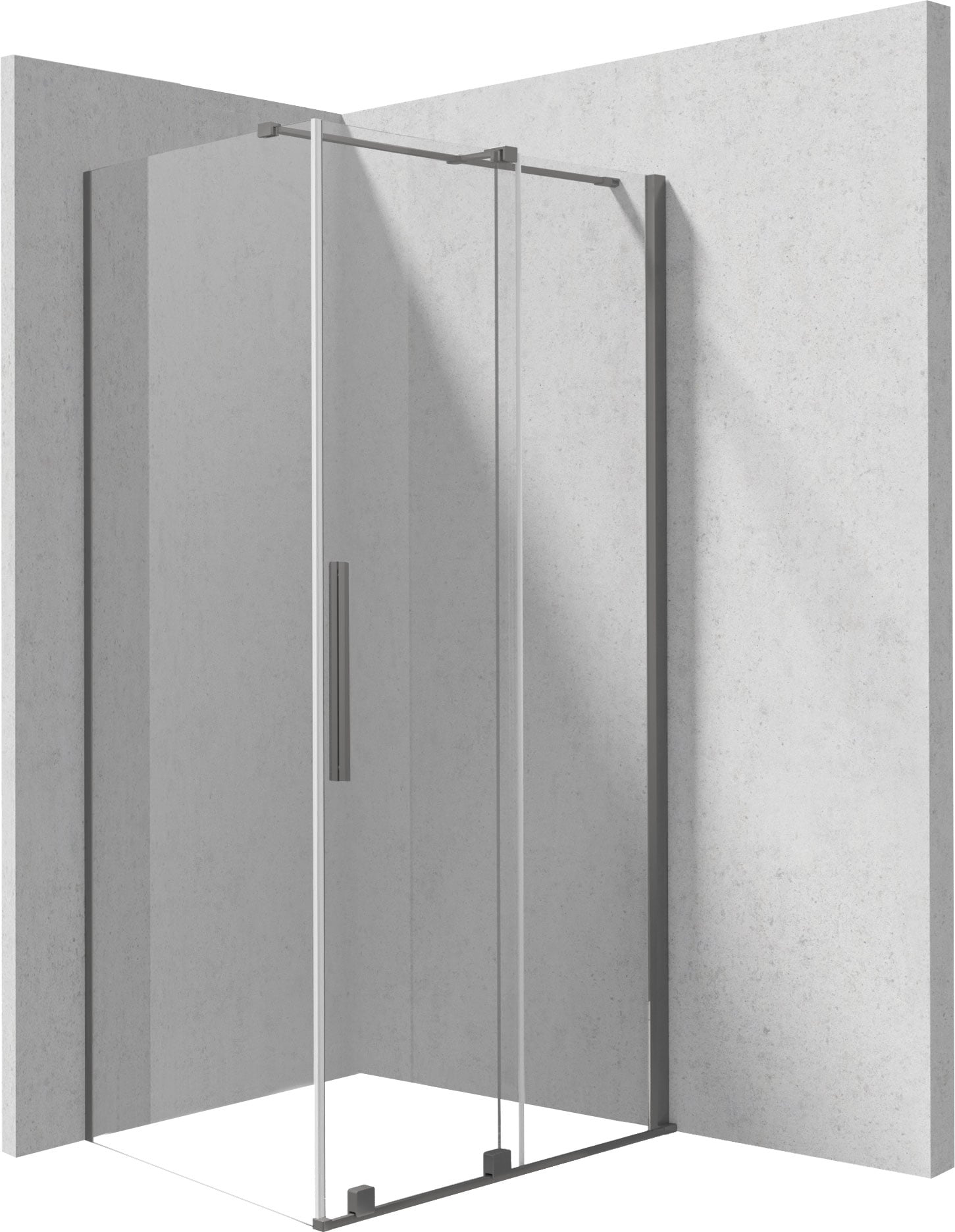 Deante Prizma sprchový kout 140x70 cm obdélníkový matný/průhledné sklo KPNDP14S07