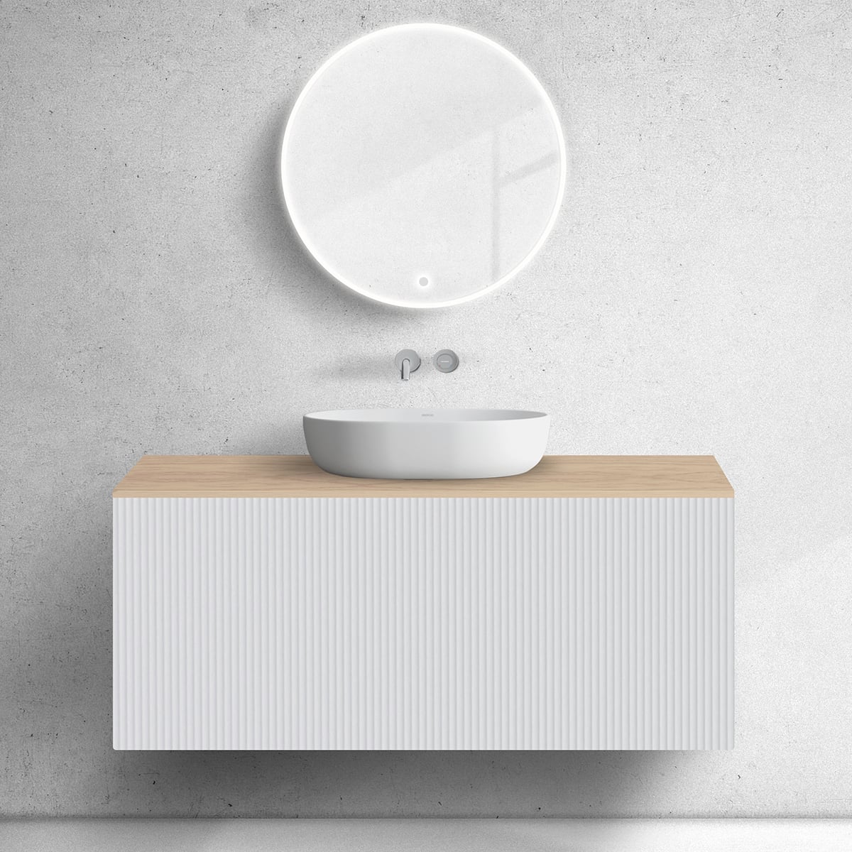 Sada skříňka Oltens Lun 60030000, deska na skříňku Oltens Lun 63027060