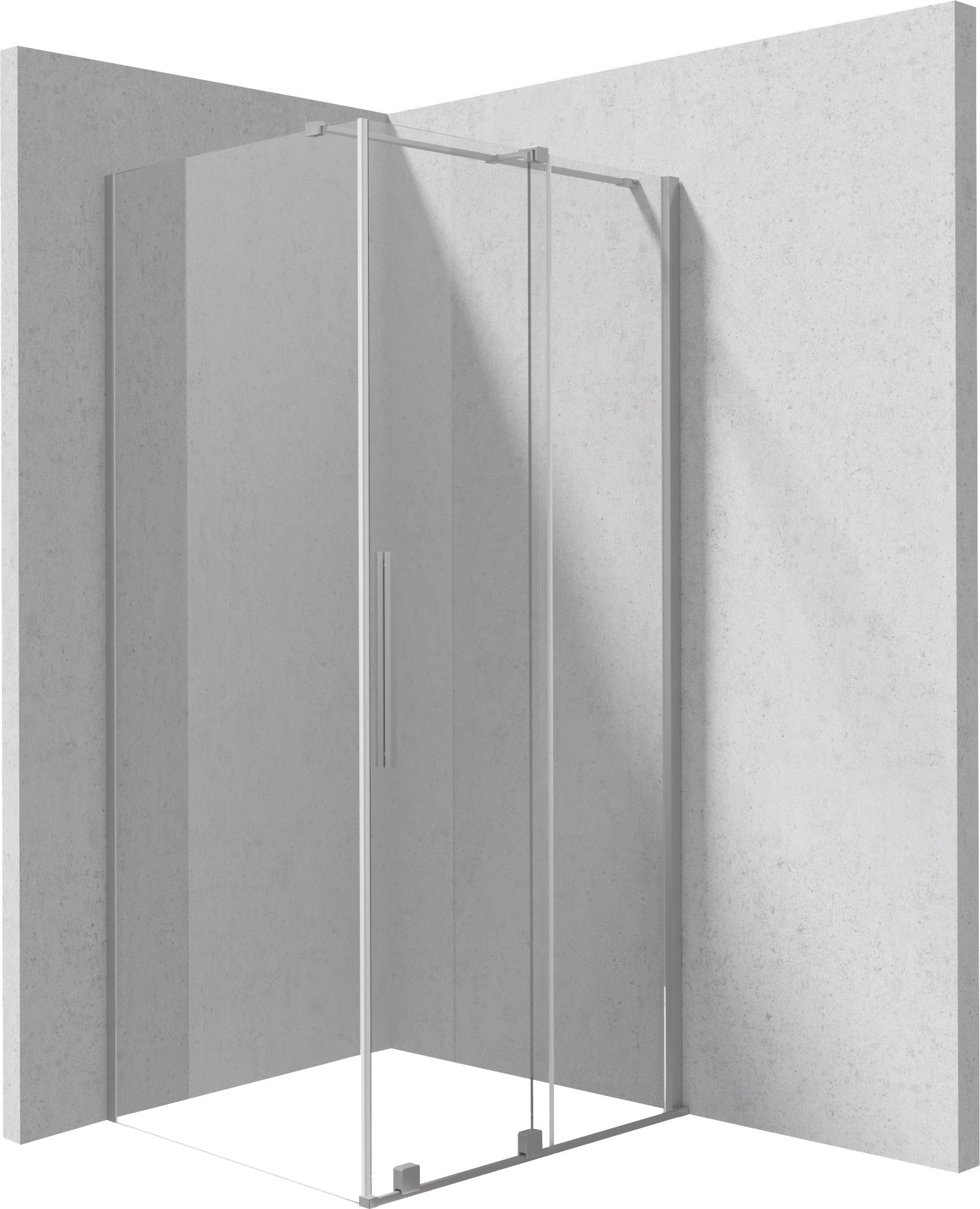 Deante Prizma sprchový kout 120x90 cm obdélníkový kartáčovaný/průhledné sklo KPNFP12S09