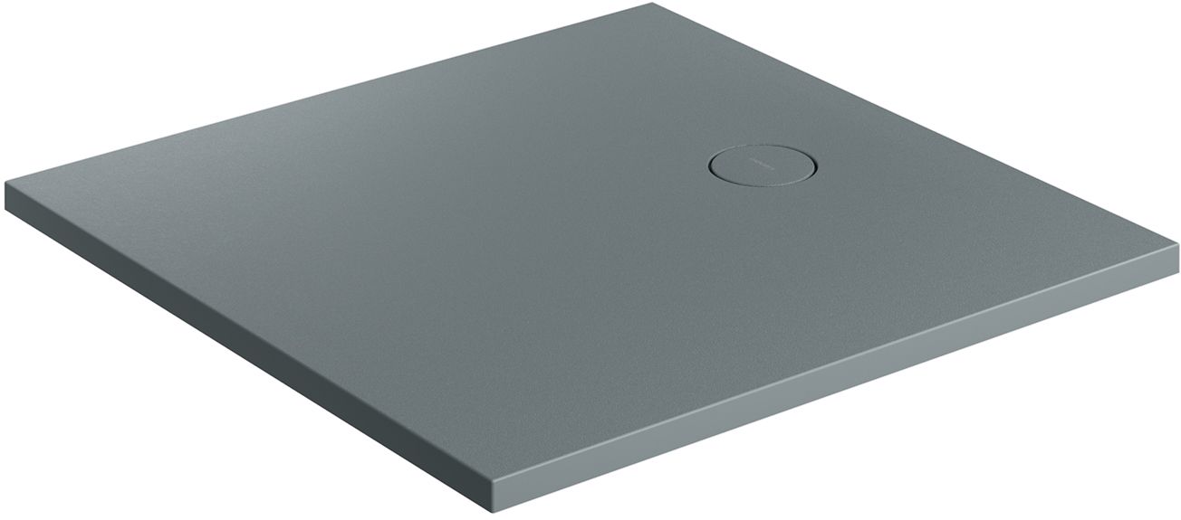 Omnires Aquarock čtvercová sprchová vanička s krytem 80x80 cm šedá AQUAROCK80-KAG
