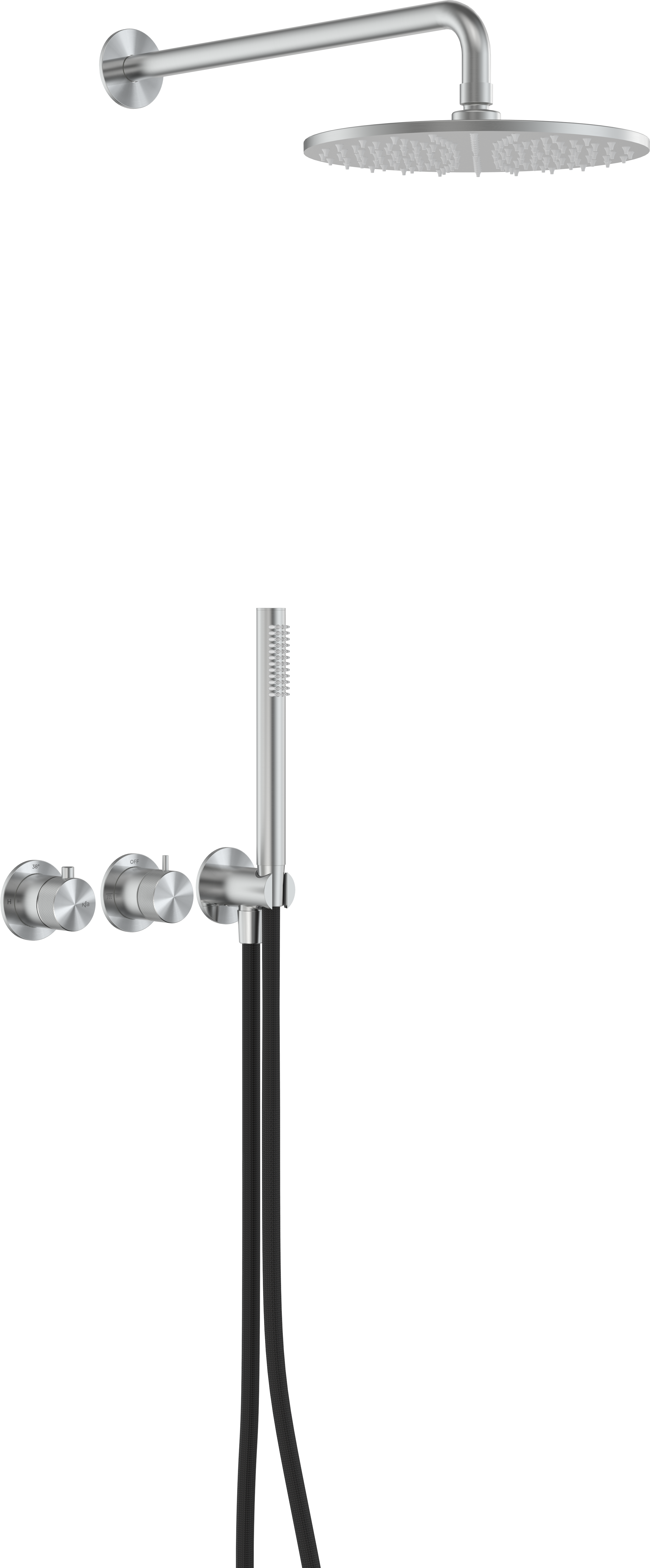 KFA Armatura Moza 316L sprchová sada pod omítku s dešťovou sprchou ocel 5779-510-22