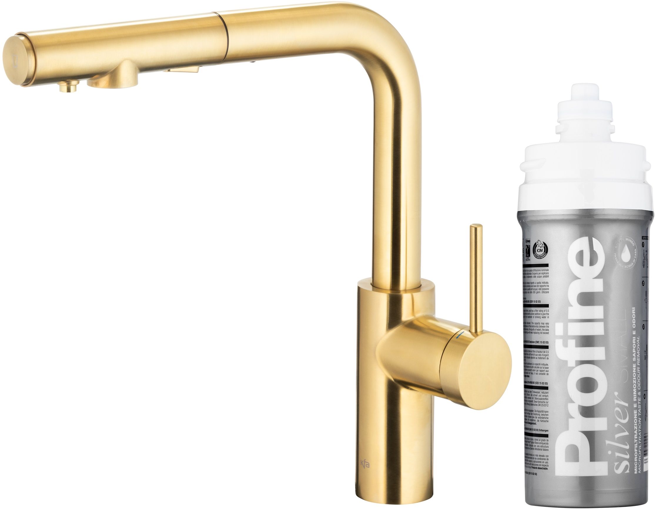 KFA Armatura Duero Pure Basic kuchyňská baterie s filtrem stojící zlatá/staré zlato 6623-114-39