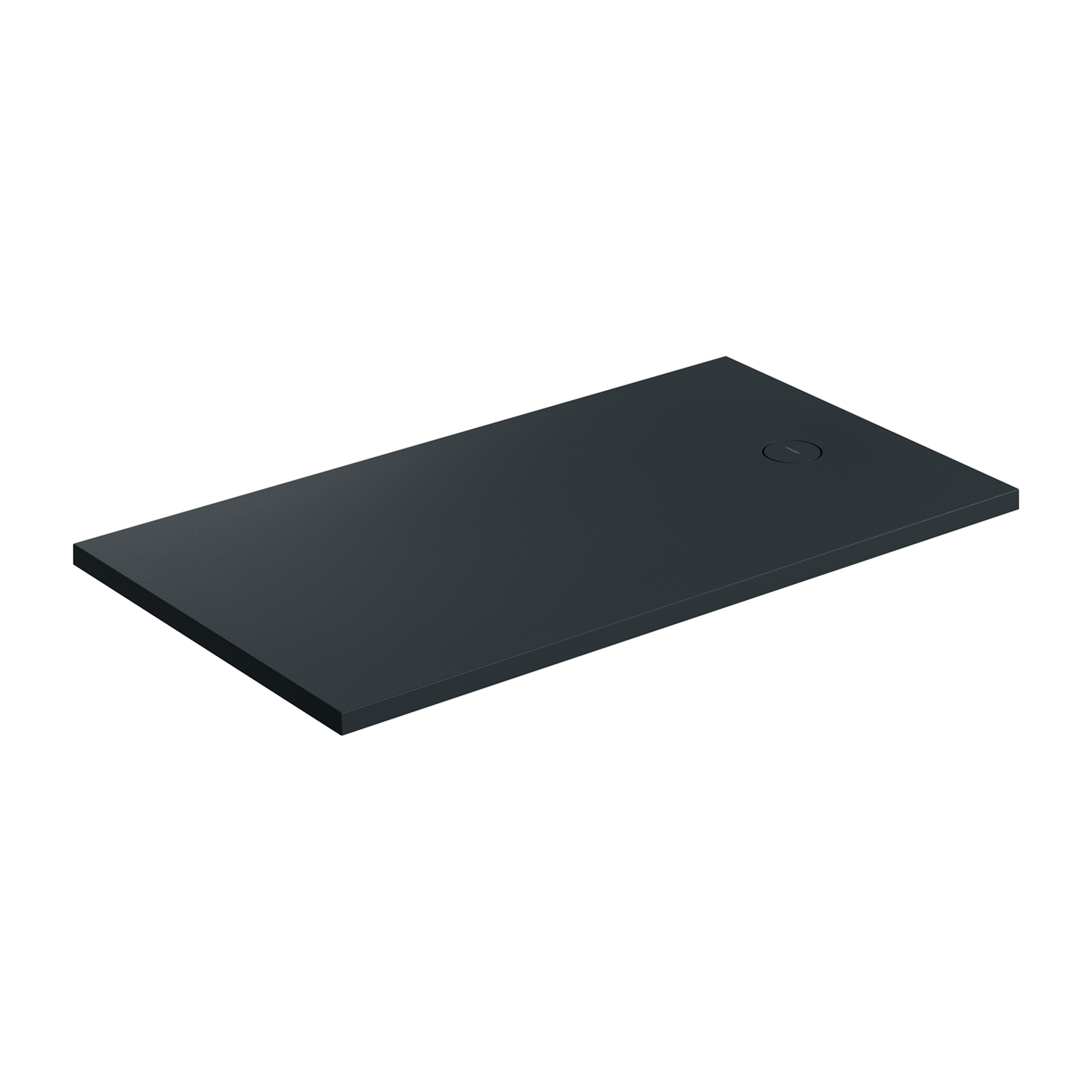 Omnires Aquarock obdélníková sprchová vanička + mřížka 160x90 cm černá AQUAROCK90-160BLV