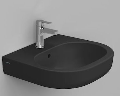 Ceramica Dolomite Mirto umyvadlo 55x48 cm oválné klasický černá matný D461381