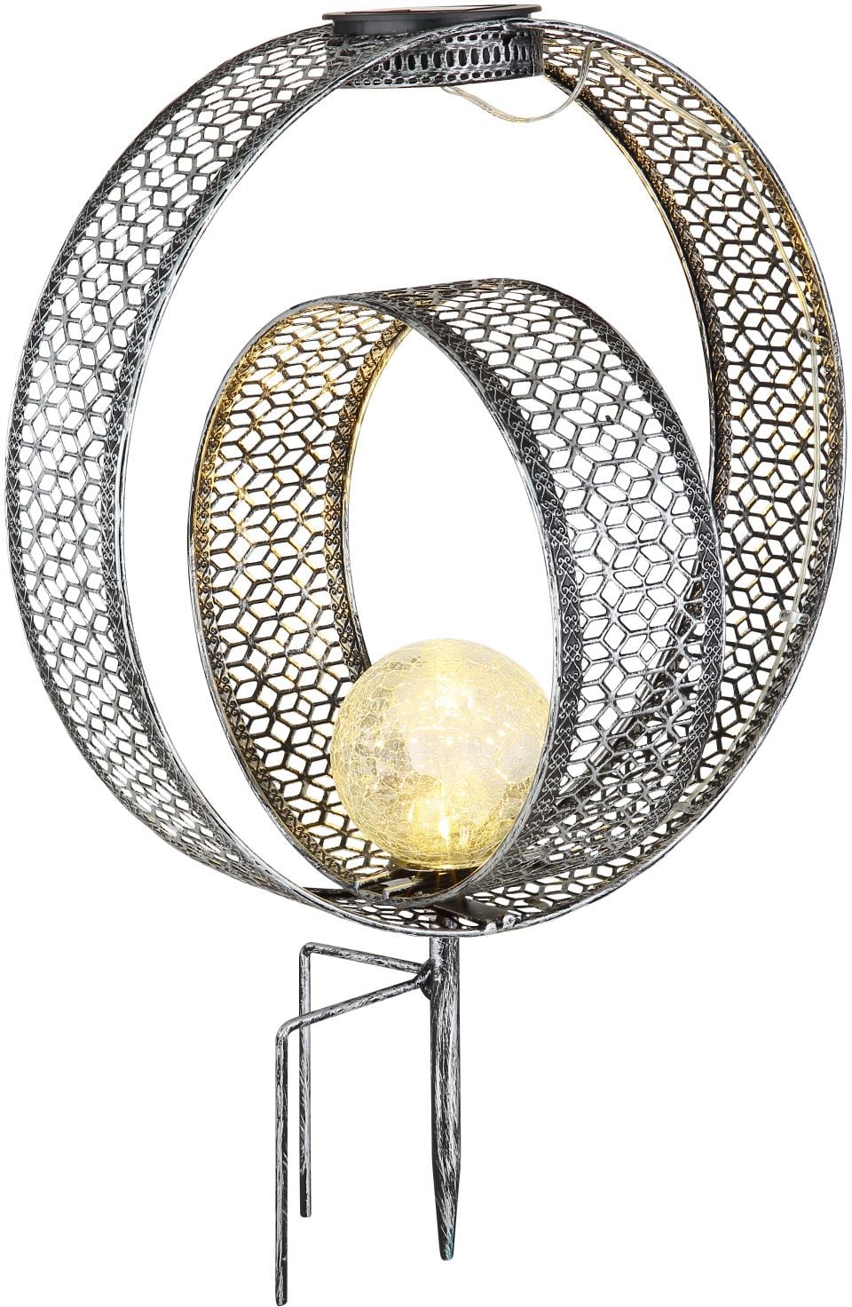 Globo Lighting Solar solární stojací lampa 1x0.06 W stříbrná 33644