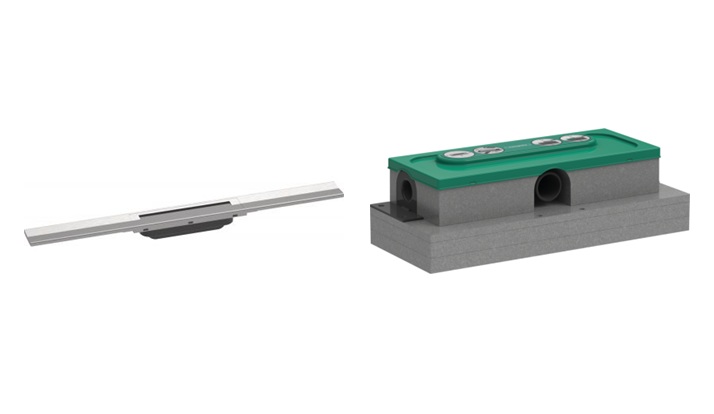 Sada vnější prvek odtoku Hansgrohe Raindrain 56043800, montážní sada Hansgrohe uBox Universal 1000180