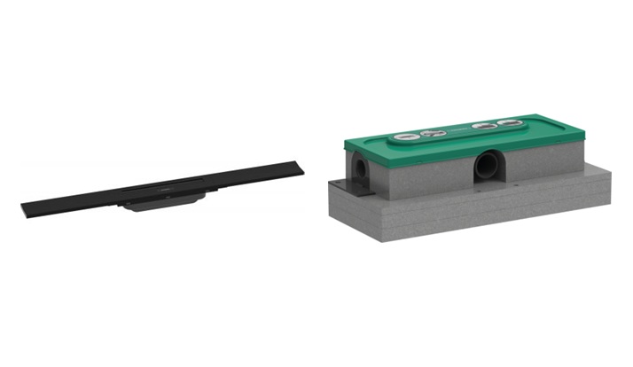 Sada vnější prvek odtoku Hansgrohe Raindrain 56043670, montážní sada Hansgrohe uBox Universal 1000180