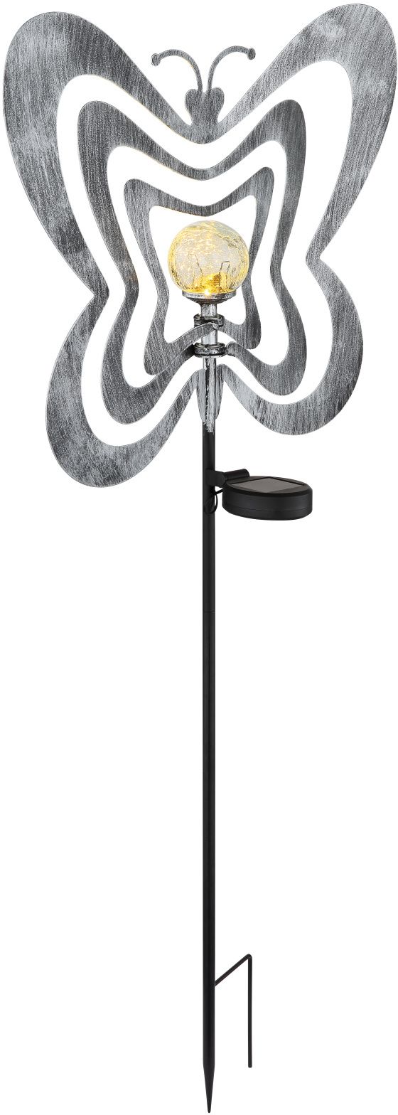 Globo Lighting Solar solární stojací lampa 1x0.06 W černá-šedá-stříbrná 36581