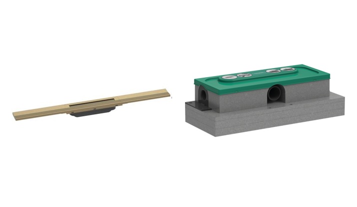 Sada vnější prvek odtoku Hansgrohe Raindrain 56043140, montážní sada Hansgrohe uBox Universal 1000180