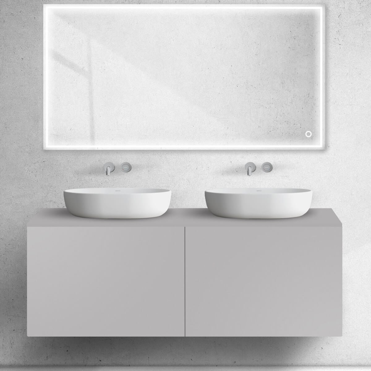 Oltens Lun skříňka 140x44.7x52 cm pod umyvadlo závěsná kašmír 60040900