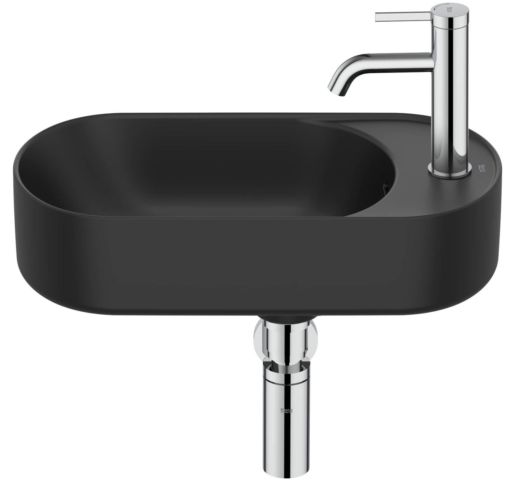 Roca Meridian umyvadlo 50x27.5 cm oválné klasický černá matný A327740080