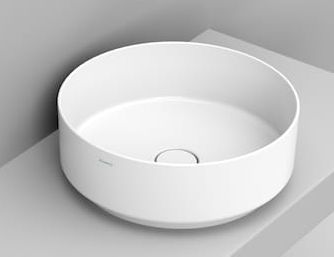Ceramica Dolomite Noemi umyvadlo 44x44 cm kulatý na pult bílá matný D310541
