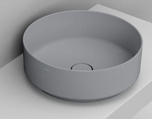 Ceramica Dolomite Noemi umyvadlo 44x44 cm kulatý na pult šedá/kámen matný D310545