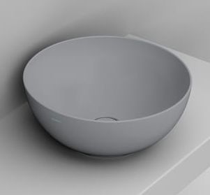 Ceramica Dolomite Noemi umyvadlo 44x44 cm kulatý na pult šedá/kámen matný D310645