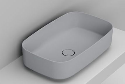 Ceramica Dolomite Noemi umyvadlo 62x38 cm obdélníkový na pult šedá/kámen matný D311045