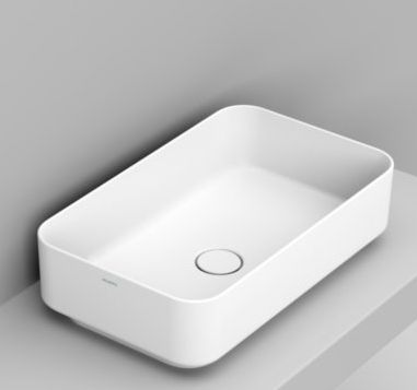 Ceramica Dolomite Noemi umyvadlo 60x36 cm obdélníkový na pult bílá lesk D311101