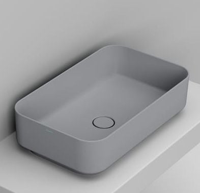 Ceramica Dolomite Noemi umyvadlo 64x38.5 cm obdélníkový na pult šedá/kámen matný D311245