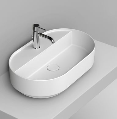 Ceramica Dolomite Noemi umyvadlo 65x40 cm oválné na pult bílá D312001