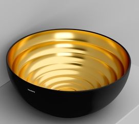 Ceramica Dolomite MOVE umyvadlo 44x44 cm kulatý na pult černá matný D3107NO