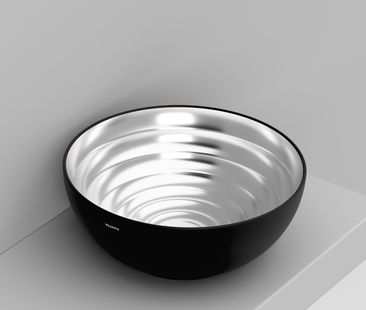 Ceramica Dolomite MOVE umyvadlo 44x44 cm kulatý na pult černá D3107NA